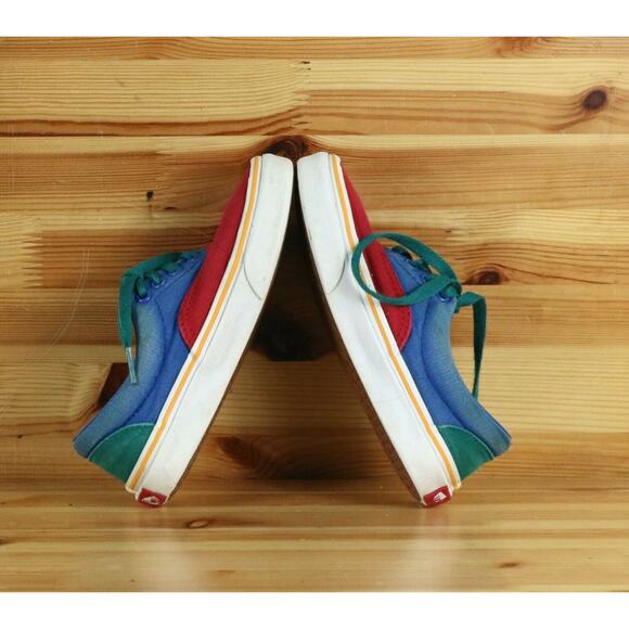 Vans Kids Sneakers Sz 13 Primary Color Block Red Yellow Era Skate Shoes - Picture 4 of 7